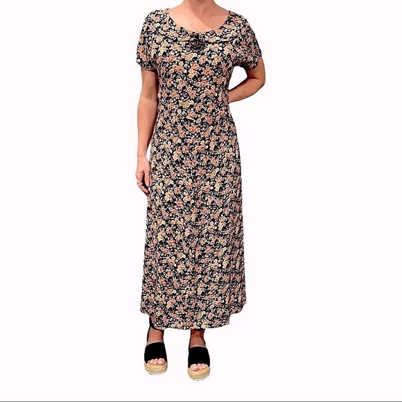 VINTAGE 90s My Michelle Floral midi dress Size 9/10 fits like a small - Picture 1 of 14